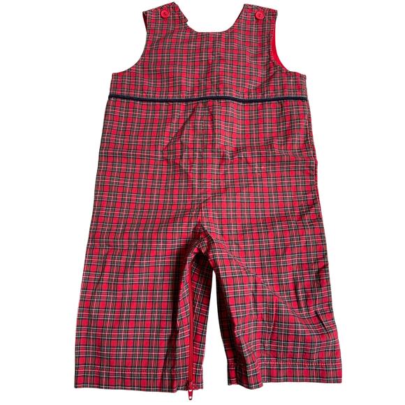 Funtasia Too Christmas gingham longalls size 9 mo - Picture 1 of 4